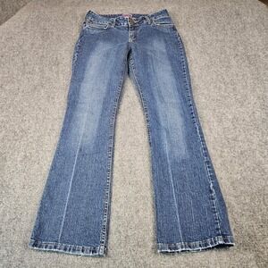Wrangler Premium Patch Womens 7/8x32 Blue Bootcut Jeans Low Rise 9MWZSD‎ Stretch